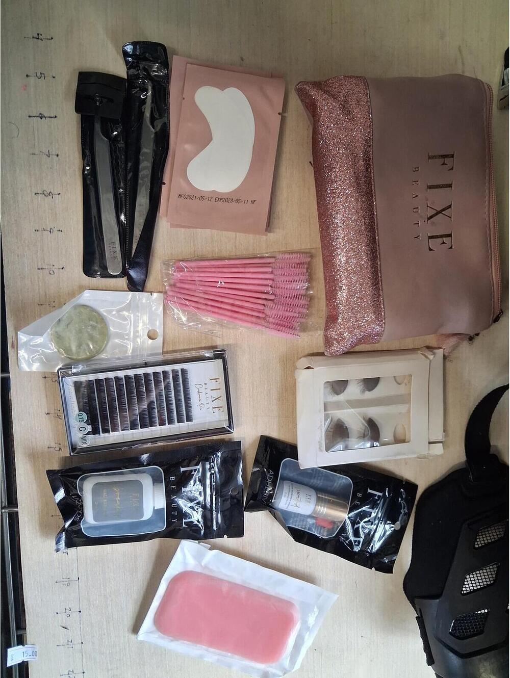FIXE BEAUTY Professional Eyelash Extension Kit with Accessories and Carrying Bag